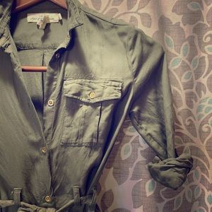 H&M olive green dress